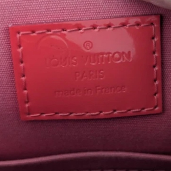 RARE! Louis Vuitton Alma BB  Vernis Poppy Rayures Pomme D'Amour EUC - Picture 5 of 15